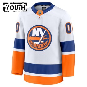 New York Islanders Fanatics Premium Custom 2024-25 Auswärts Weiss Trikot - Kinder